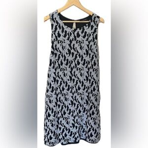 Lane Bryant woman’s sleeveless black dress white and black lace overlay size